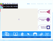 Tablet Screenshot of papelerialacasadelpapel.com